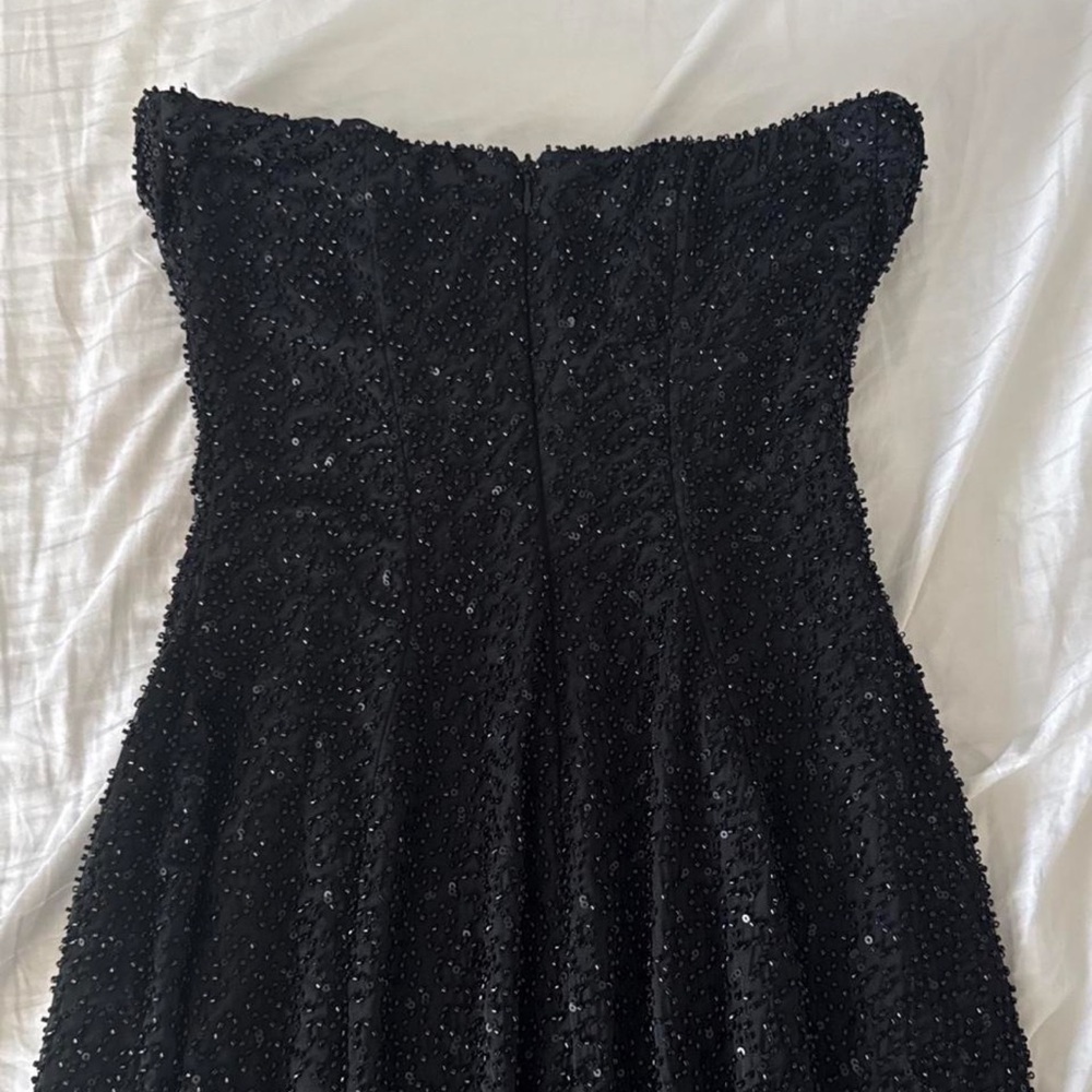 Oh Polly La Rochette embellished black maxi dress